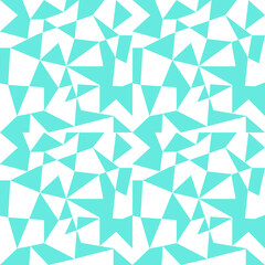 Fototapeta na wymiar Scattered blue triangles. Pattern abstraction triangles.