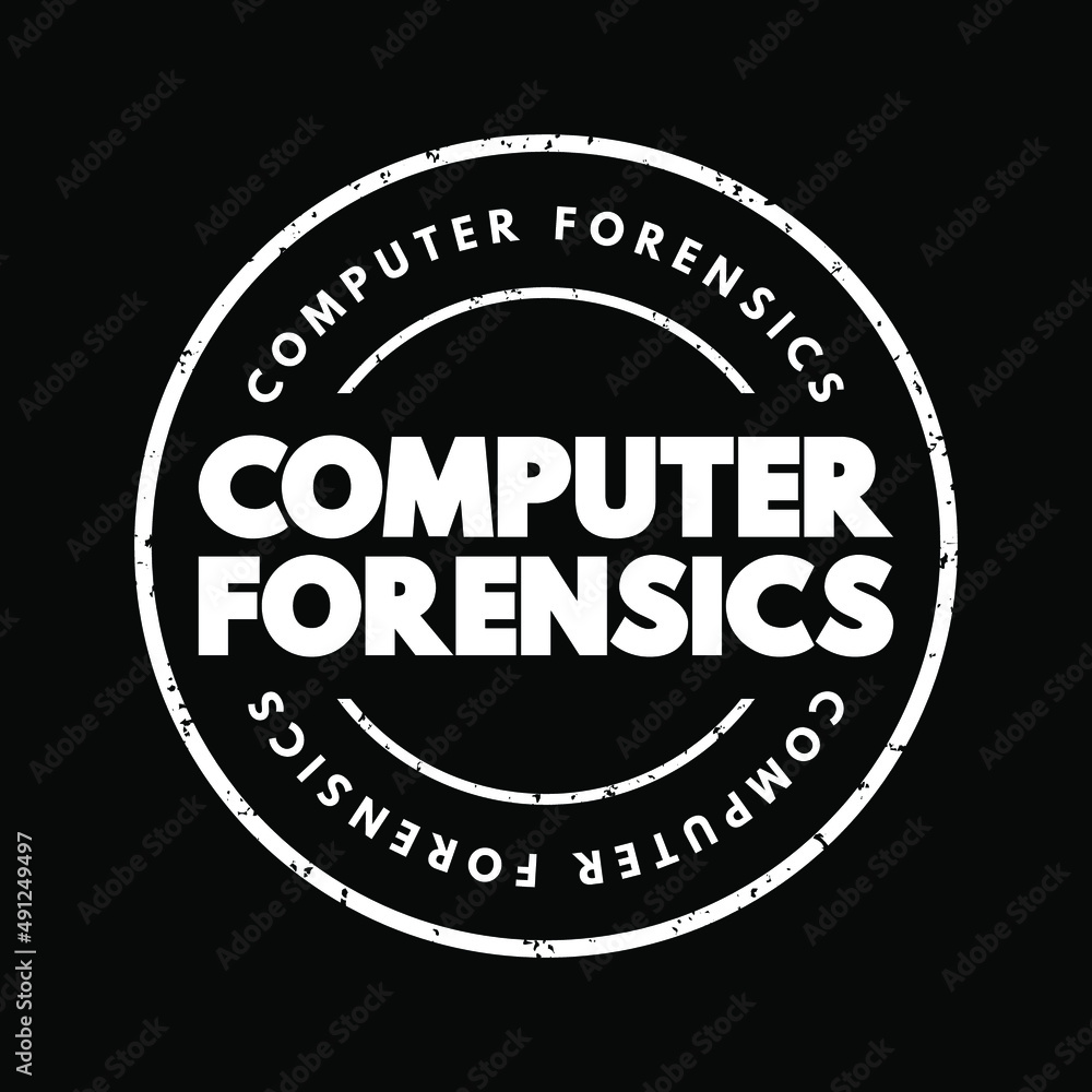 Poster computer forensics - branch of digital forensic science pertaining to evidence found in computers an