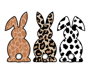Cute Bunny Animal Print Collection Set