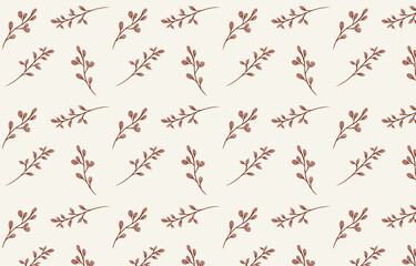 floral leaves minimalist seamless pattern