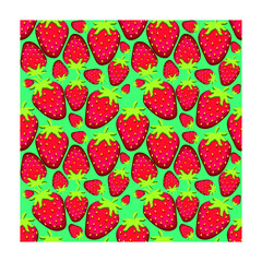 The hand-drawn strawberry sticker is suitable for T-shirts, mugs, backpacks, children's clothing, educational and social networks. vector