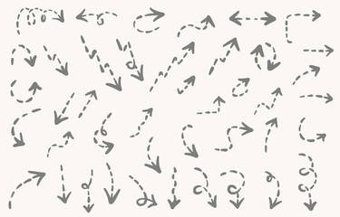 Fototapeta na wymiar Arrow line icon with doodle style
