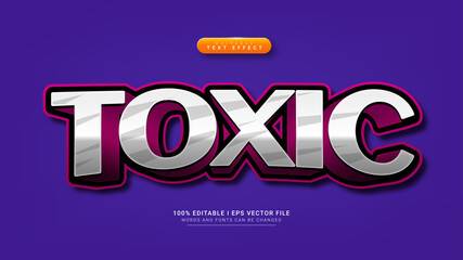 toxic 3d text style effect