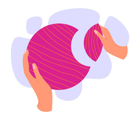 Unity concept. Different people unite together. Join hands and pieces