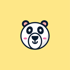 Cute Wild animal illustration design, panda vector icon