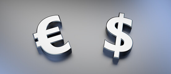 international currency as a business symbol - 3D illustration