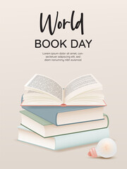 Concept art of book for celebrate world book day