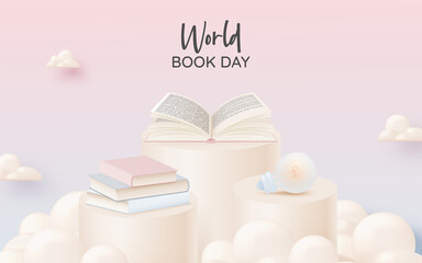 Concept art of book for celebrate world book day