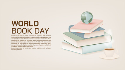 Concept art of book for celebrate world book day