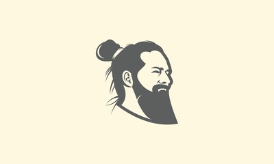 bearded man logo designs concept