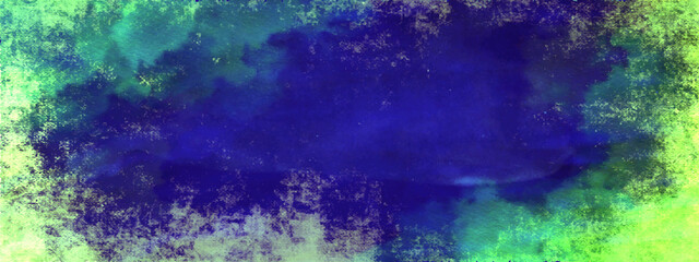 Blue paper wall watercolor background. Texture highly Detailed textured grunge wall frame. vintage colorful watercolor background.