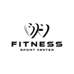 Love Fitness Logo for GYMs and Yoga studios