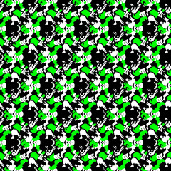 green and black seamless pattern