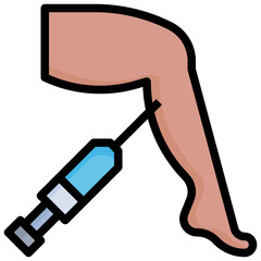 LEG filled outline icon