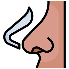 Fototapeta premium NOSE1 filled outline icon