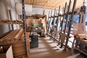 Modern carpentry shop for the manufacture wooden furniture