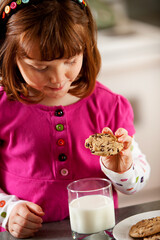 Kitchen Girl: Dunking Cookie in Milk