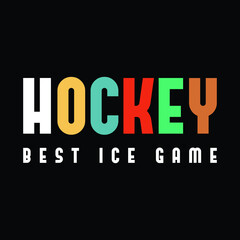 Hockey Vector Typography T-shirt Design
