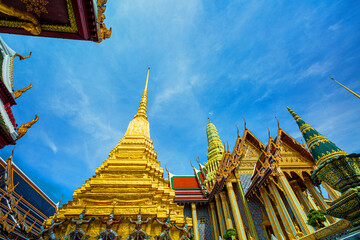  Wat Phra Kaew, Temple of the Emerald Buddha Wat Phra Kaew is one of Bangkok's most famous tourist sites and it was built in 1782 at Bangkok, Thailand