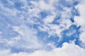 Beatiful blue sky with clouds on a sunny day