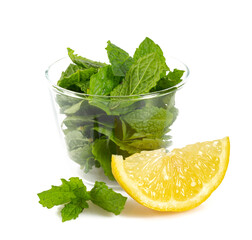fresh mint isolated on white background