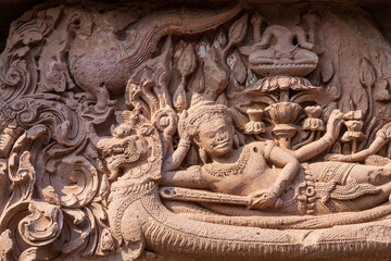 Fototapeta na wymiar Phanomrung Historical Park Landmark of Buriram, Thailand,Castle rocks, 