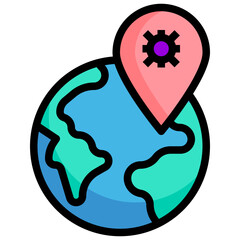 WORLD filled outline icon