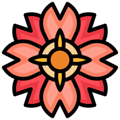 FLOWER12 filled outline icon