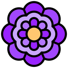 FLOWER14 filled outline icon