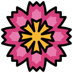 FLOWER15 filled outline icon