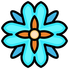 FLOWER16 filled outline icon