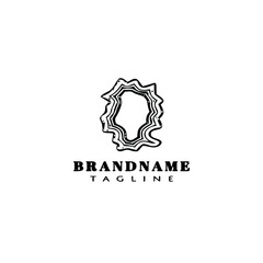 cute frame logo cartoon icon design template black isolated vector illustration