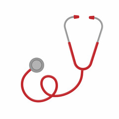 medical stethoscope equipment icon isolated, vector