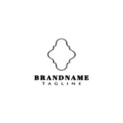 cute frame logo cartoon icon design template black isolated vector illustration