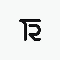 TR monogram design logo template.