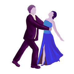 couple of people dancing ballroom dancing, spitting two, vector