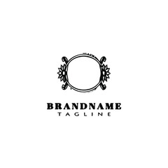 cute frame logo cartoon icon design template black isolated vector illustration