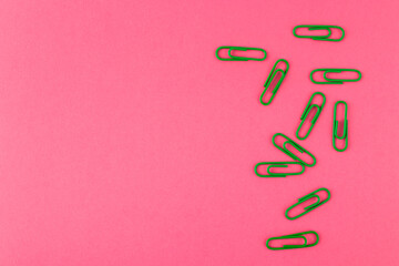 Colored paper clips.