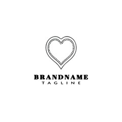 cute frame logo cartoon icon design template black isolated vector illustration