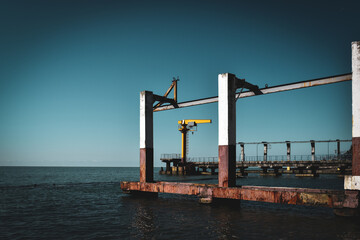 container ship in port