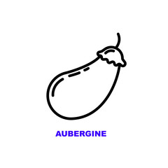 eggplant icon. vegetable vector. editable vector.
