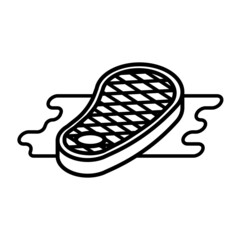 Meat, steak icon editable vector.
