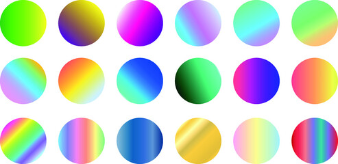 Round gradient set with modern abstract backgrounds. Colorful fluid cover for poster, banner, flyer and presentation. Trendy soft color. 