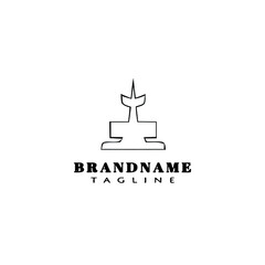 fountain logo cartoon template icon vector illustration