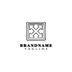 full screen logo icon design template vector illustration