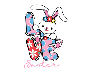 Cute Lovely Bunny Girl Easter Collections Set