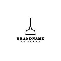 dustpan logo icon design template black isolated vector