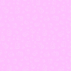 seamless repeat pattern with simple cute white cats on a pink background giving a textured effect perfect for fabric, scrap booking, wallpaper, gift wrap projects

