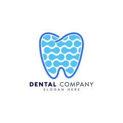 dental company logo design template dental tech