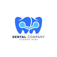 Obraz premium dental company logo design template tooth and smile